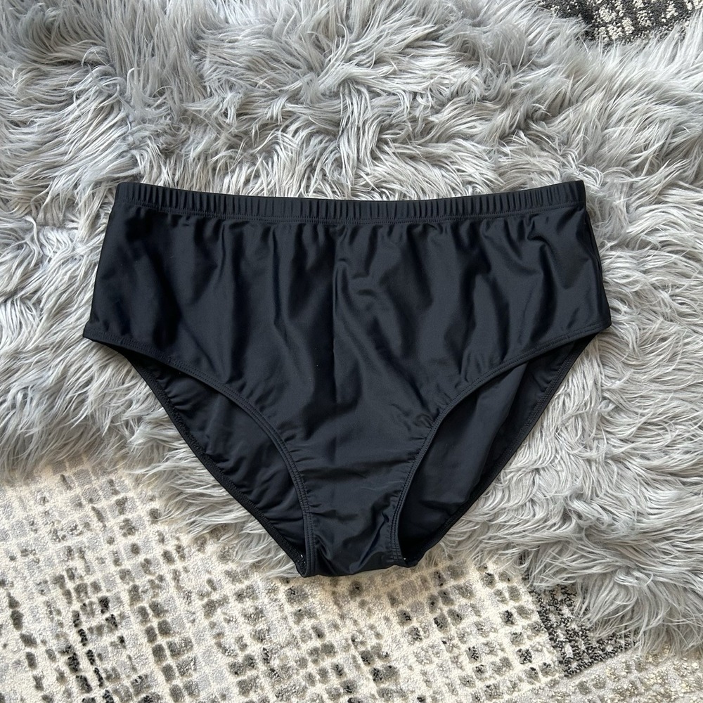 Women's Black High Waisted‎ Swim Bottoms Size 20W